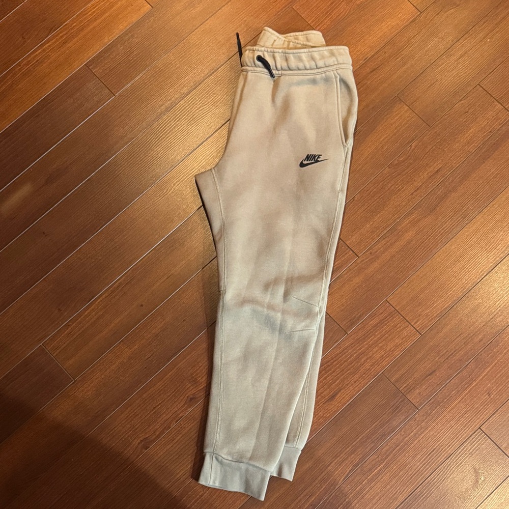 Nike Tan Joggers with Black Logo